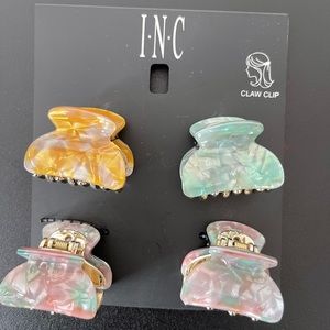 4pk pastel claw clip hair tower